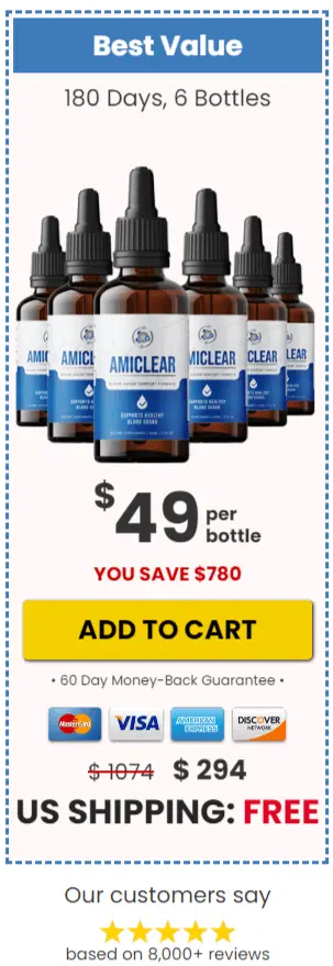Amiclear order 6 bottle